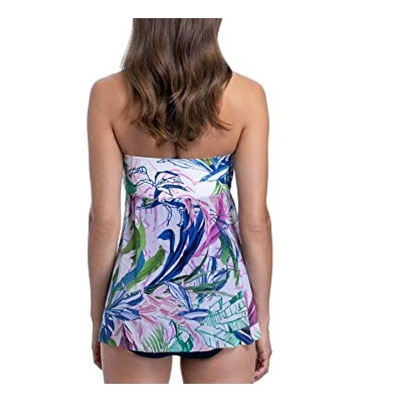 Profile by Gottex Women's Bandeau Flyaway One Piece Swimsuit Tropicana 6 NWT - Picture 2 of 4